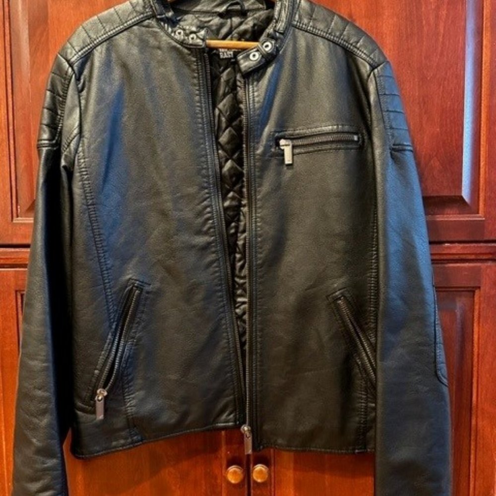 William Rast Faux Leather Moto Jacket (Mens)